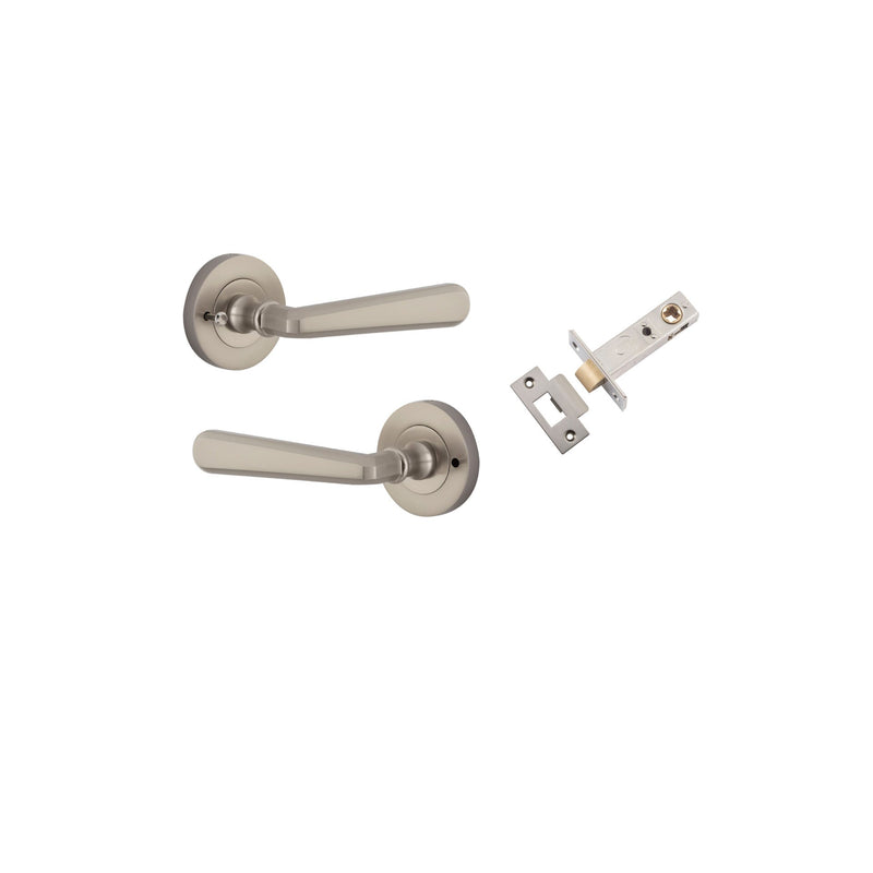 IVER COPENHAGEN DOOR LEVER HANDLE ON ROUND ROSE - CUSTOMISE TO YOUR NEEDS