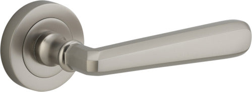 IVER COPENHAGEN DOOR LEVER HANDLE ON ROUND ROSE - CUSTOMISE TO YOUR NEEDS