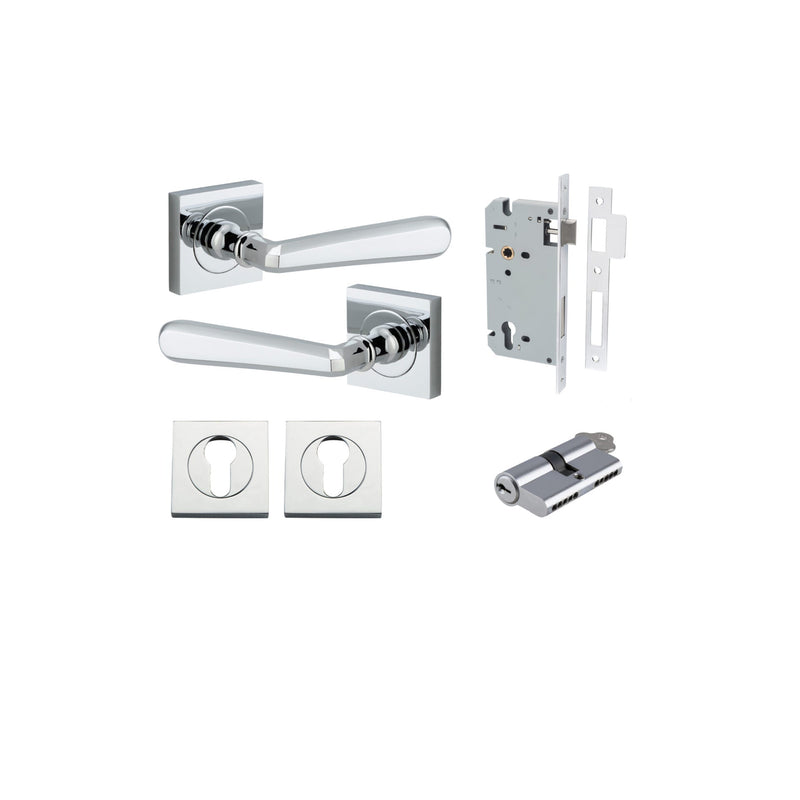 IVER COPENHAGEN DOOR LEVER HANDLE ON SQUARE ROSE - CUSTOMISE TO YOUR NEEDS