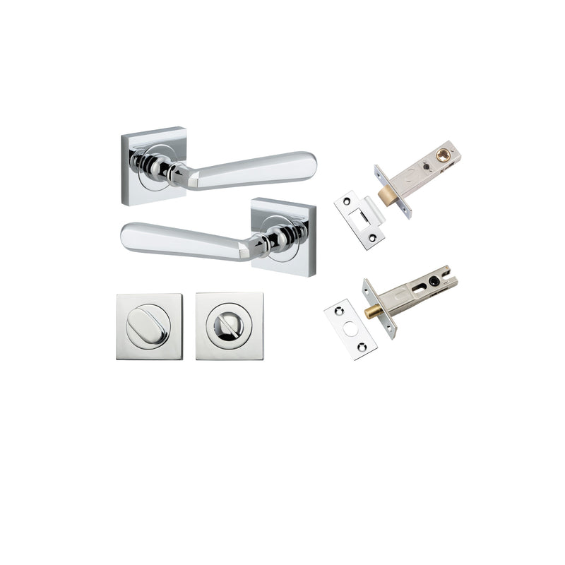 IVER COPENHAGEN DOOR LEVER HANDLE ON SQUARE ROSE - CUSTOMISE TO YOUR NEEDS