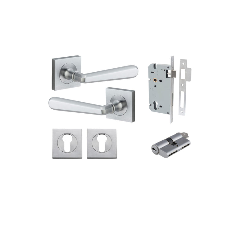 IVER COPENHAGEN DOOR LEVER HANDLE ON SQUARE ROSE - CUSTOMISE TO YOUR NEEDS