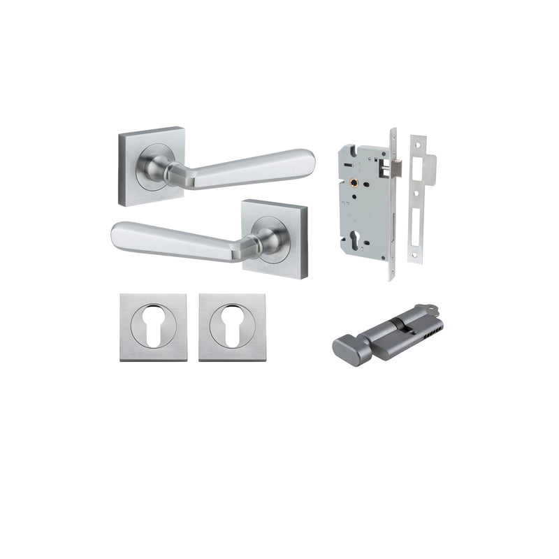 IVER COPENHAGEN DOOR LEVER HANDLE ON SQUARE ROSE - CUSTOMISE TO YOUR NEEDS