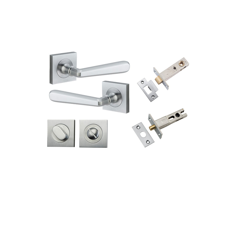 IVER COPENHAGEN DOOR LEVER HANDLE ON SQUARE ROSE - CUSTOMISE TO YOUR NEEDS