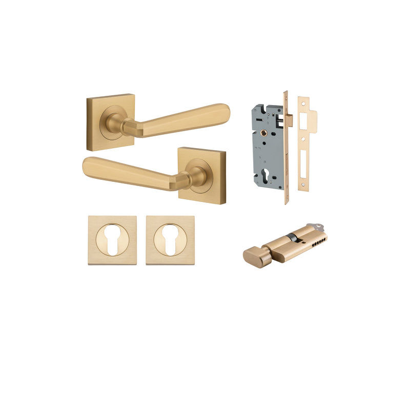 IVER COPENHAGEN DOOR LEVER HANDLE ON SQUARE ROSE - CUSTOMISE TO YOUR NEEDS