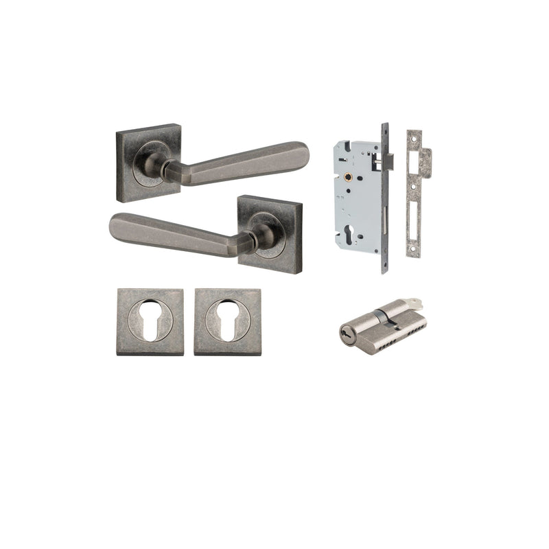 IVER COPENHAGEN DOOR LEVER HANDLE ON SQUARE ROSE - CUSTOMISE TO YOUR NEEDS