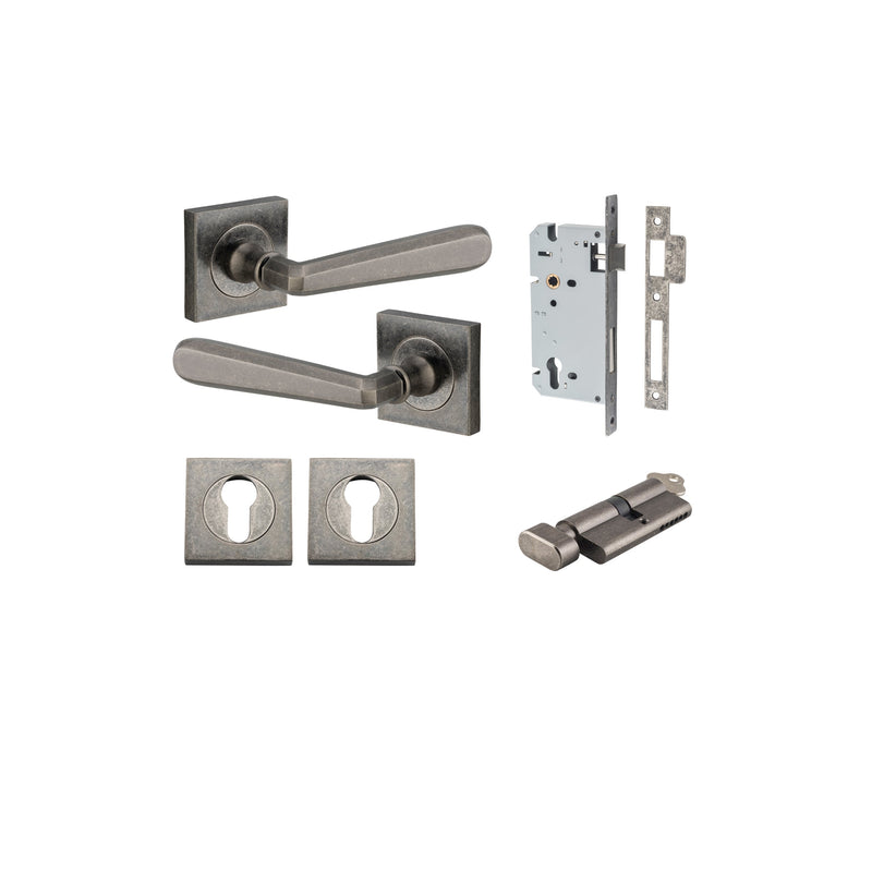 IVER COPENHAGEN DOOR LEVER HANDLE ON SQUARE ROSE - CUSTOMISE TO YOUR NEEDS