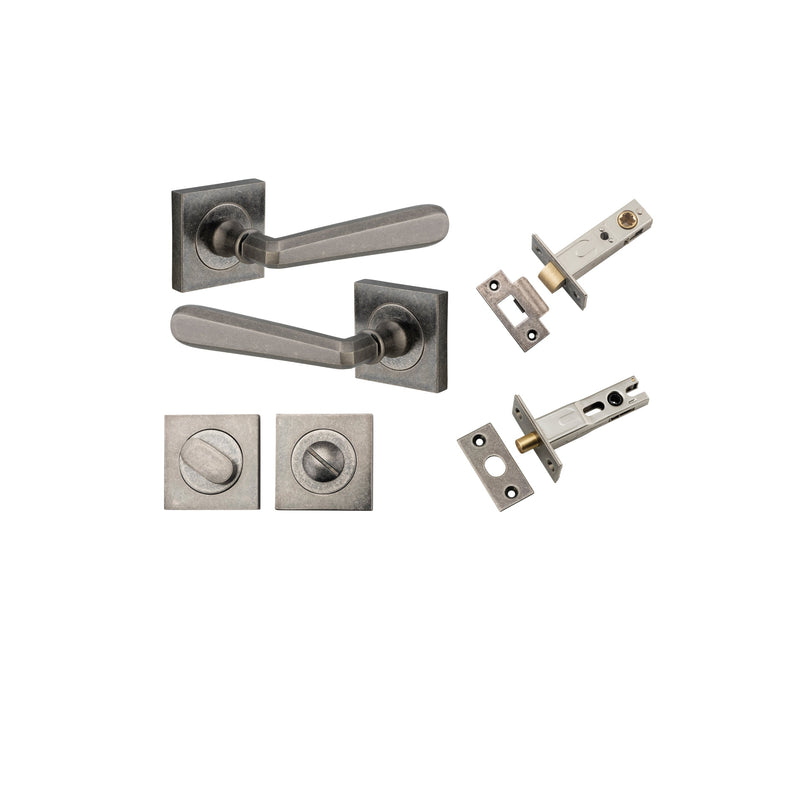 IVER COPENHAGEN DOOR LEVER HANDLE ON SQUARE ROSE - CUSTOMISE TO YOUR NEEDS