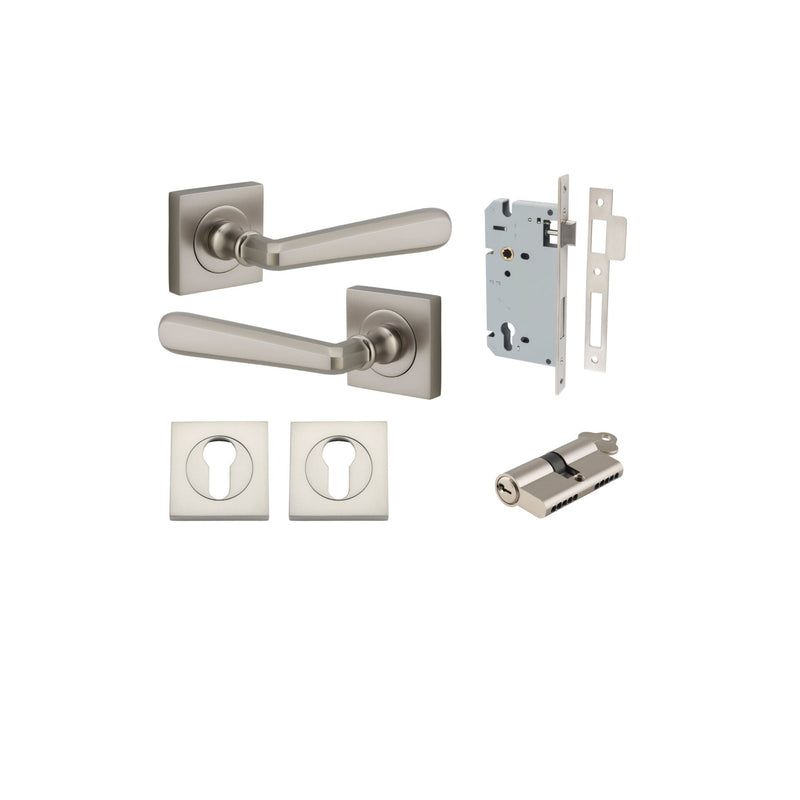 IVER COPENHAGEN DOOR LEVER HANDLE ON SQUARE ROSE - CUSTOMISE TO YOUR NEEDS