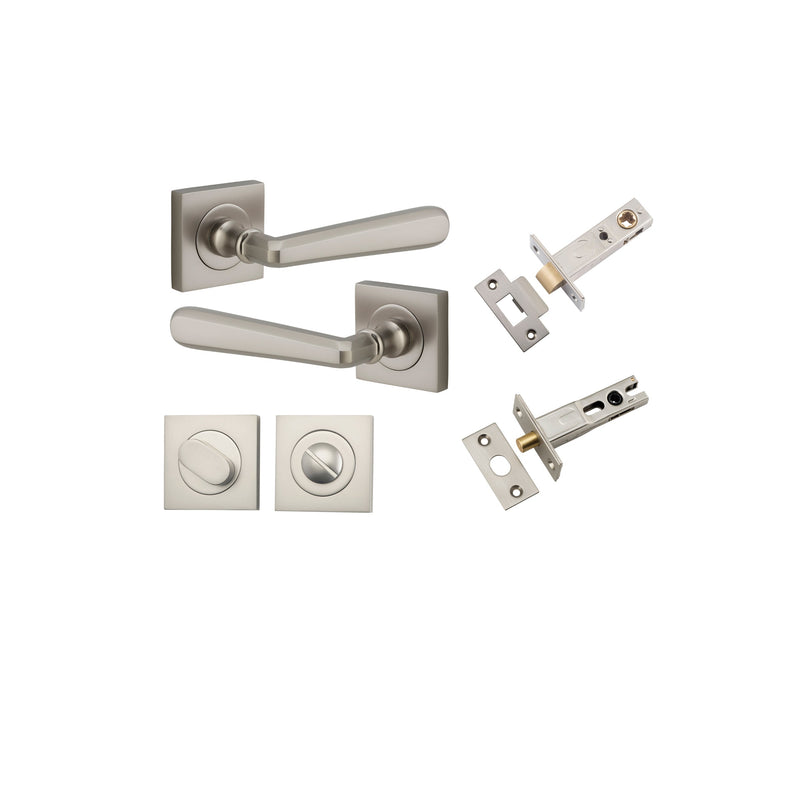 IVER COPENHAGEN DOOR LEVER HANDLE ON SQUARE ROSE - CUSTOMISE TO YOUR NEEDS