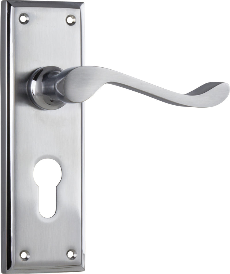 TRADCO CAMDEN DOOR LEVER HANDLE ON RECTANGULAR BACKPLATE