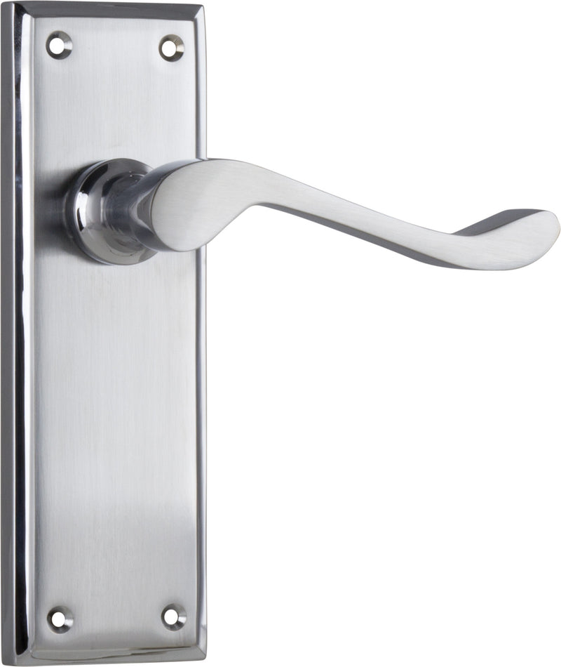 TRADCO CAMDEN DOOR LEVER HANDLE ON RECTANGULAR BACKPLATE