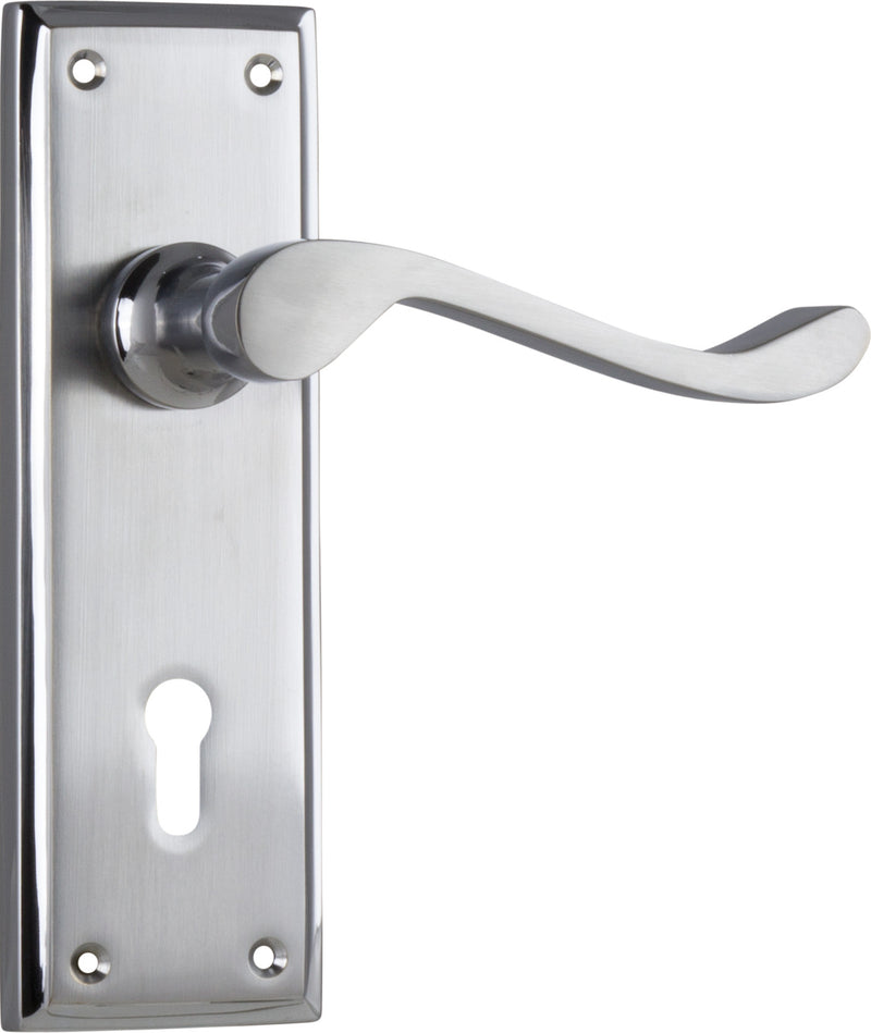 TRADCO CAMDEN DOOR LEVER HANDLE ON RECTANGULAR BACKPLATE