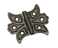 Superior Brass Decorated Iron Hinge per 2 Black 50x62mm