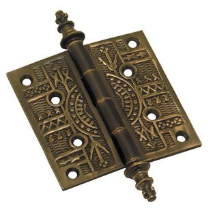 Superior Brass Decorated Hinge per 2 ATQ 100x100mm