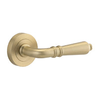 IVER SARLAT DOOR LEVER HANDLE ON ROUND ROSE - AVAILABLE IN VARIOUS FINISHES - CUSTOMISE TO YOUR NEEDS