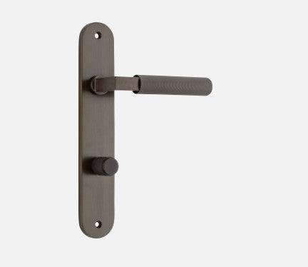 IVER BRUNSWICK DOOR LEVER HANDLE ON OVAL BACKPLATE - CUSTOMISE TO YOUR NEEDS