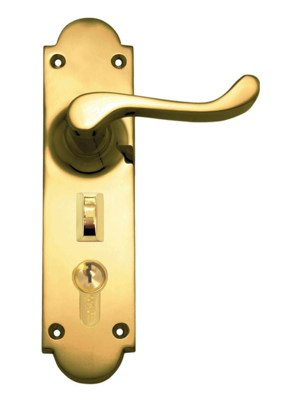 Superior Brass Lever Lock punched to suit myLOCK PB 200x50mm