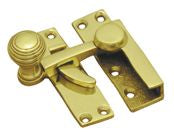 Superior Brass Sash Fastener Reeded PB