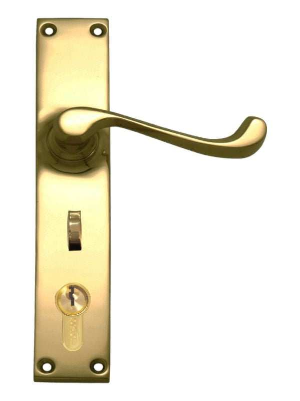 Superior Brass Lever Lock punched to suit myLOCK PB 200x36mm