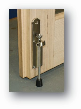 Superior Brass Door Stop - Foot Operated Spring Release CP 185mm