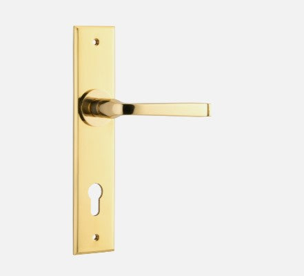 IVER ANNECY DOOR LEVER HANDLE ON CHAMFERED BACKPLATE - CUSTOMISE TO YOUR NEEDS