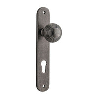 IVER GUILDFORD DOOR KNOB ON OVAL BACKPLATE - CUSTOMISE TO YOUR NEEDS