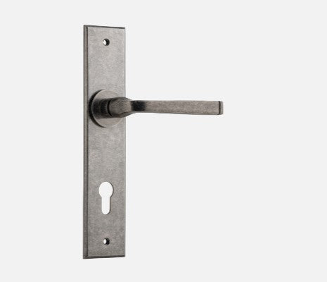 IVER ANNECY DOOR LEVER HANDLE ON CHAMFERED BACKPLATE - CUSTOMISE TO YOUR NEEDS