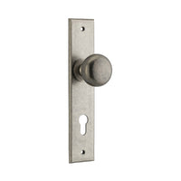 IVER CAMBRIDGE DOOR KNOB ON CHAMFERED BACKPLATE - CUSTOMISE TO YOUR NEEDS