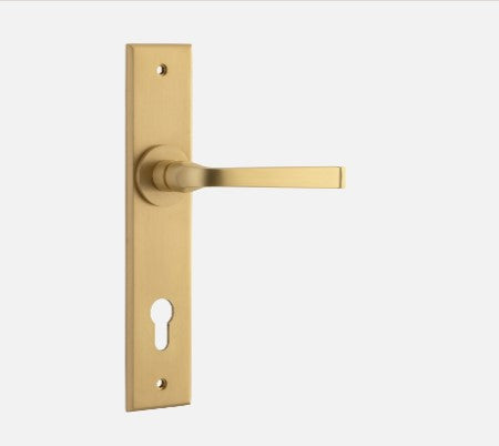 IVER ANNECY DOOR LEVER HANDLE ON CHAMFERED BACKPLATE - CUSTOMISE TO YOUR NEEDS