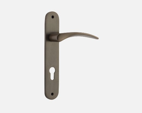 IVER OXFORD DOOR LEVER HANDLE ON OVAL BACKPLATE - CUSTOMISE TO YOUR NEEDS