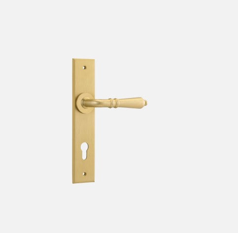 IVER SARLAT DOOR LEVER HANDLE ON CHAMFERED BACKPLATE - CUSTOMISE TO YOUR NEEDS