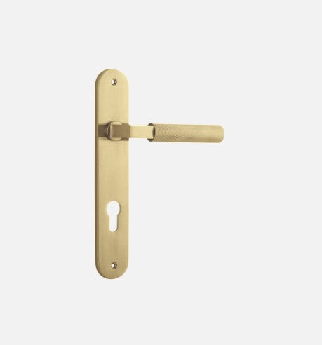 IVER BRUNSWICK DOOR LEVER HANDLE ON OVAL BACKPLATE - CUSTOMISE TO YOUR NEEDS