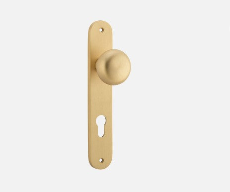 IVER CAMBRIDGE DOOR KNOB ON OVAL BACKPLATE - CUSTOMISE TO YOUR NEEDS