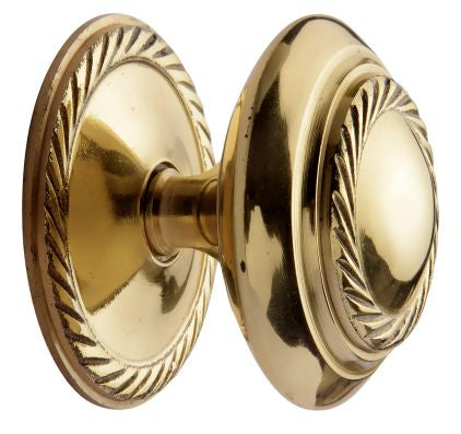 Superior Brass Round Cupboard Knob Georgian PB 30mm