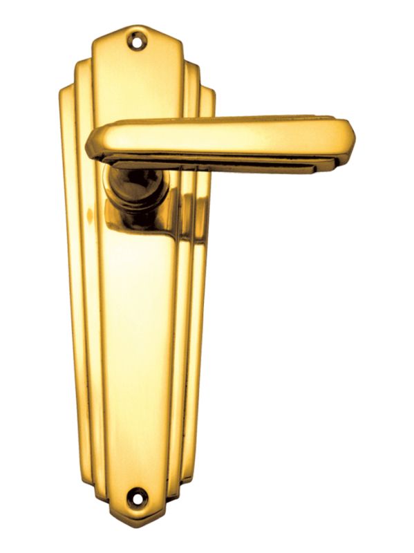 Superior Brass Art Deco Lever Latch Passage Set PB 203x63mm