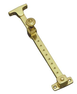 Superior Brass Casement Stay Telescopic Multi-position pin locking PB 300mm