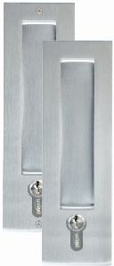 Austyle Flush Pull Rectangle (Euro Cyl Hole) SC 220x55mm