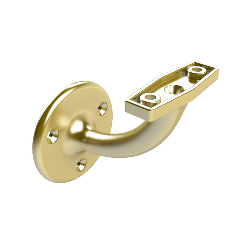 EMRO STAIR HAND RAIL BRACKET EXTENDED VISIBLE FIX 80MM BRUSHED GOLD 444BGPP