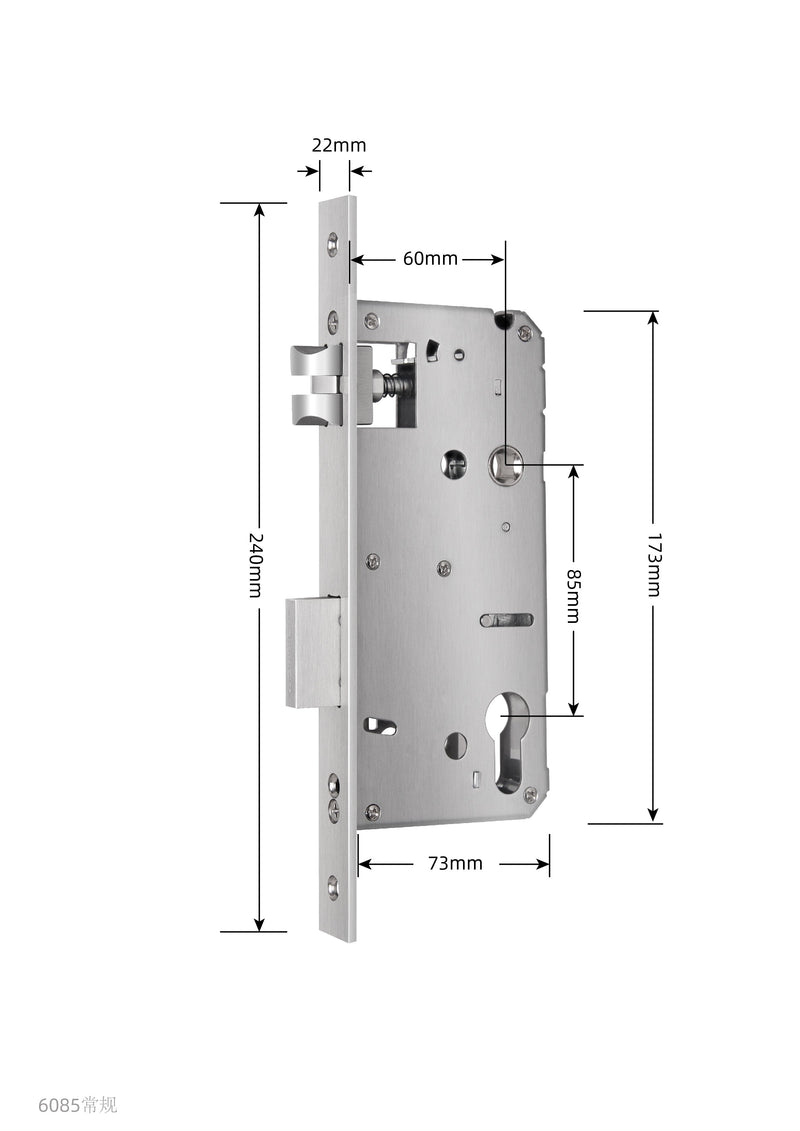 Austyle Entrance Lock 60x85mm (Digital Lever 59400/05) 240x22mm