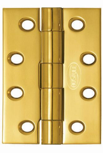 Superior Brass Butt Hinge Fixed Pin inc screws PB 38x22mm