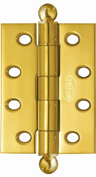 Superior Brass Butt Hinge Ball Tip Loose Pin inc screws PB 89x89mm