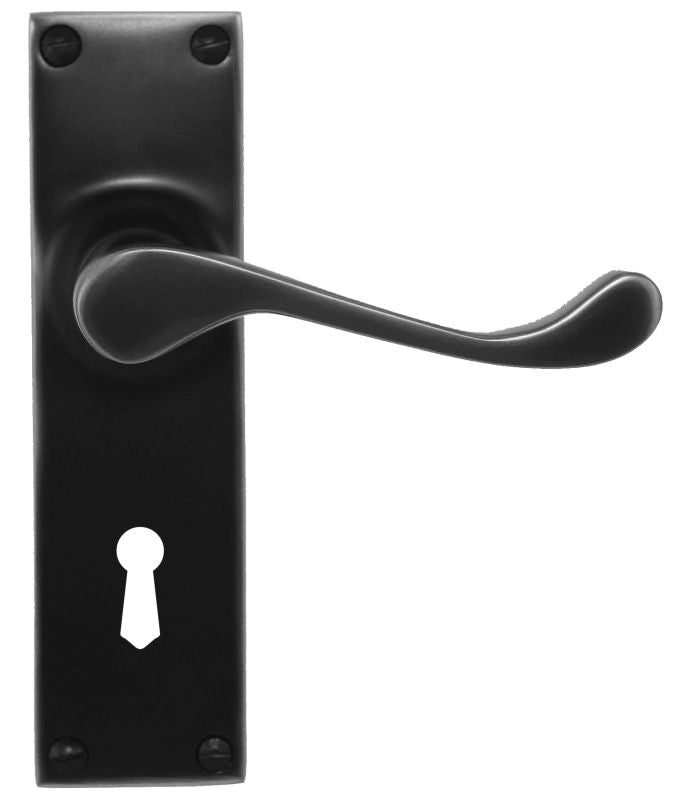 Superior Brass Lever Entrance Set Skeleton Key Black 150x42mm