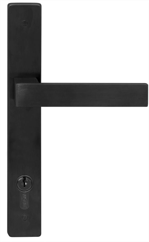 Builders Choice Long Plate Entrance Set (CC 85mm) Black 225x32mm