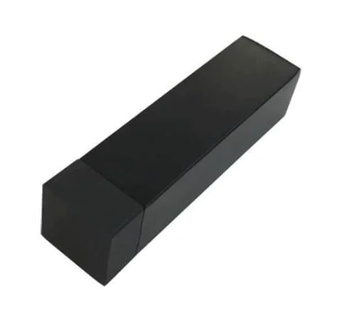 Superior Brass Door Stop Square Bolt Fix Matt Black 85mm