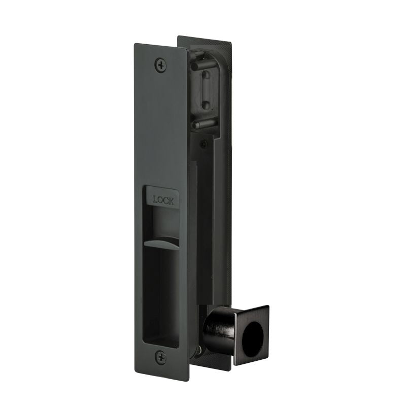 Austyle Integrated Flush Pull Sliding Door Passage Set Black 178x38