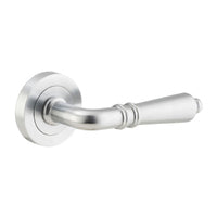 IVER SARLAT DOOR LEVER HANDLE ON ROUND ROSE - AVAILABLE IN VARIOUS FINISHES - CUSTOMISE TO YOUR NEEDS