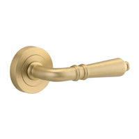 IVER SARLAT DOOR LEVER HANDLE ON ROUND ROSE - AVAILABLE IN VARIOUS FINISHES - CUSTOMISE TO YOUR NEEDS