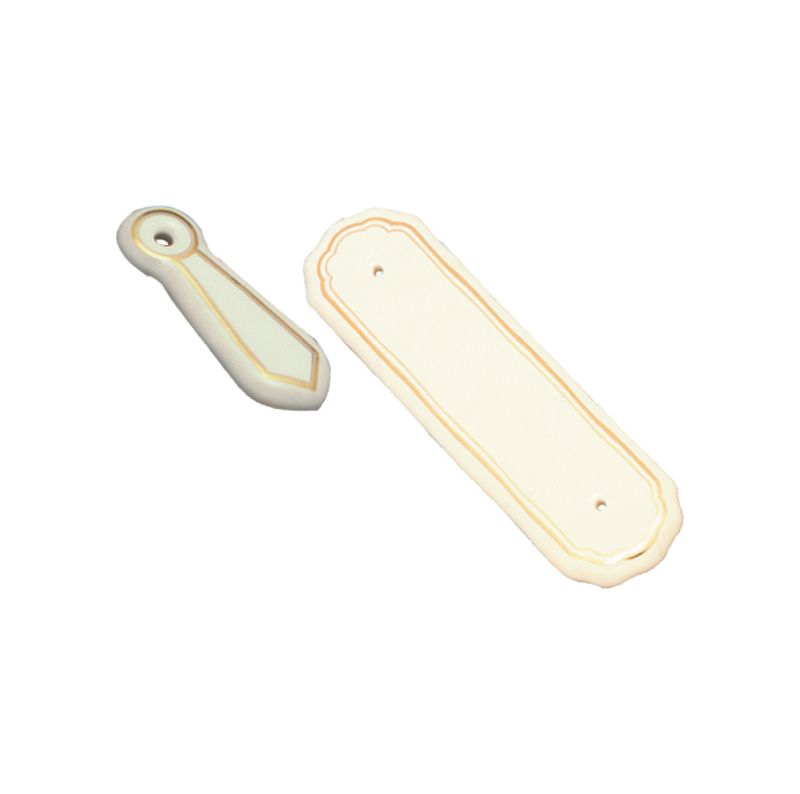 Superior Brass Porcelain Push Plate Wh / Gr 275x75mm