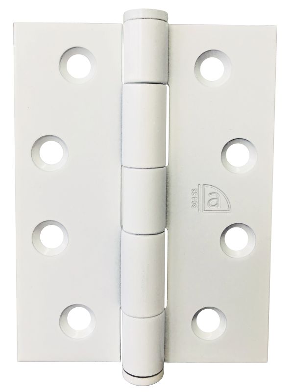 Superior Brass S/S Hinge Loose Pin pr.+ screws White 100x75x2.5mm