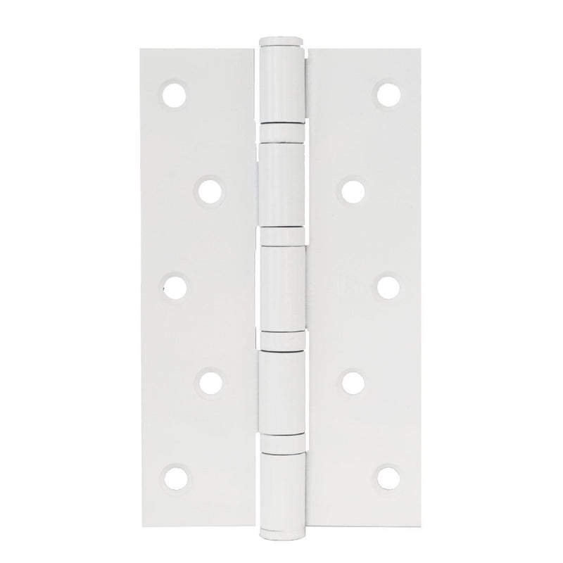 Superior Brass Long Body 4BB Butt Hinge Fixed Pin Gloss White150x88mm